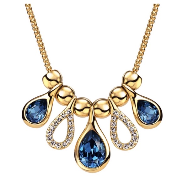 Swarovski Crystals The Adwin Teardrop Necklace - Picture 1 of 5